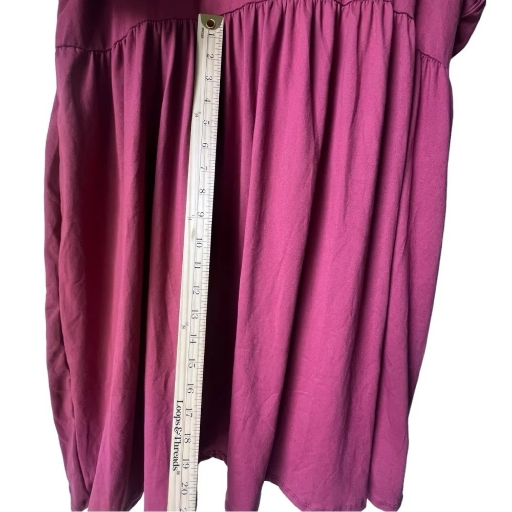 Women's entro babydoll in duty rose curves short sleeve plus size smock Sz 2x. - Picture 6 of 10